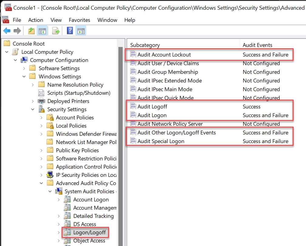 Windows Baseline Logging
