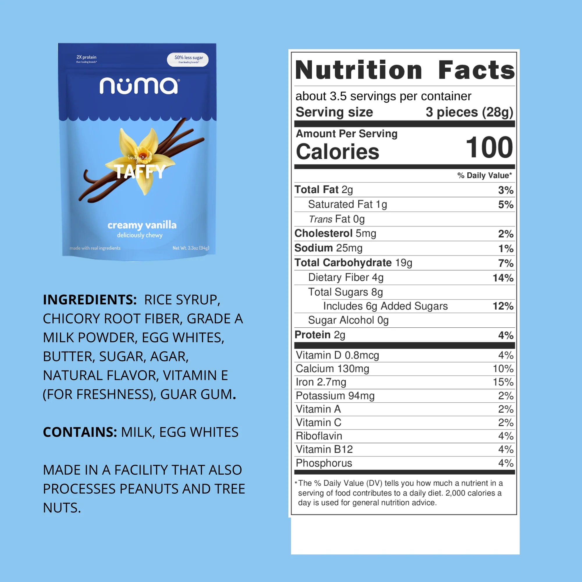 Creamy Vanilla Taffy Numa Foods