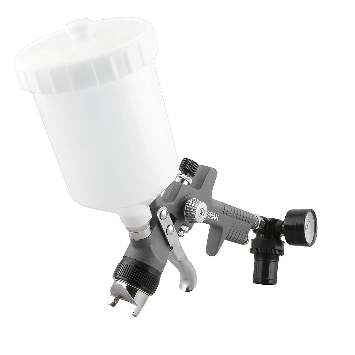 Pneumatic 1.4mm Tip HVLP Gravity Feed Spray Gun with 600cc Plastic Cup