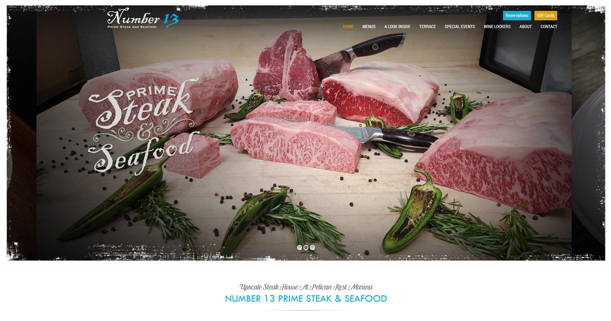 Prime Steak & Seafood Menus Galveston Upscale Steak House