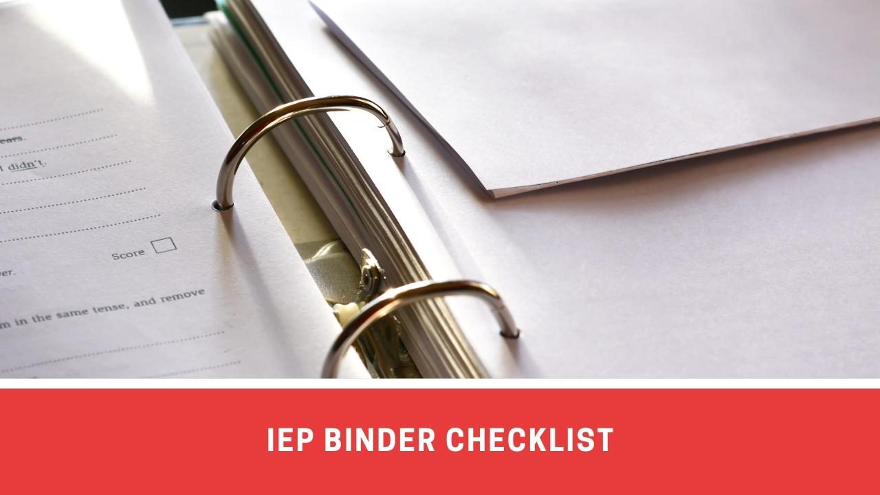 IEP Binder Checklist [PDF Included] Number Dyslexia