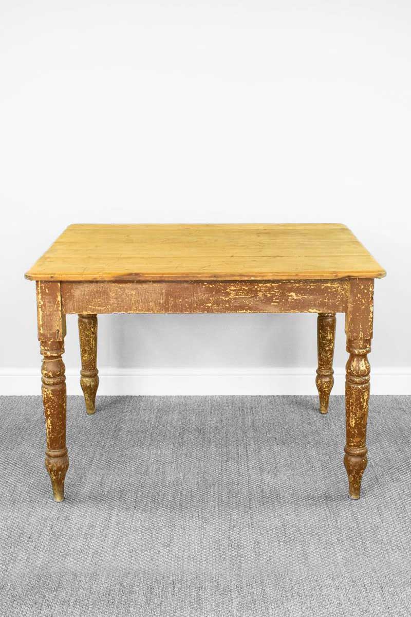 Brown Painted Pine Kitchen Table Number Eight Prop Hire Company