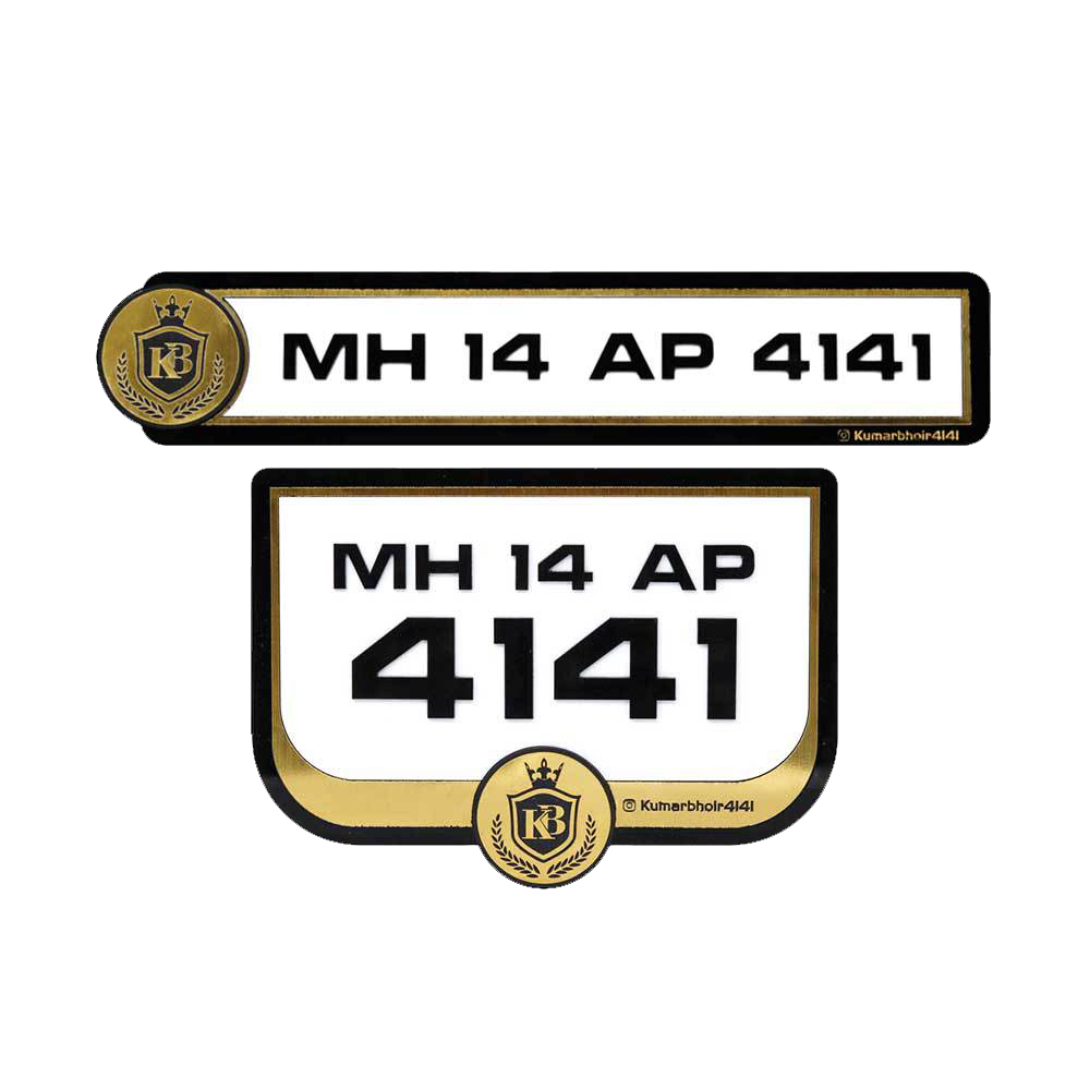 Acrylic 3D Bike Number Plate 3D Number Plate Online