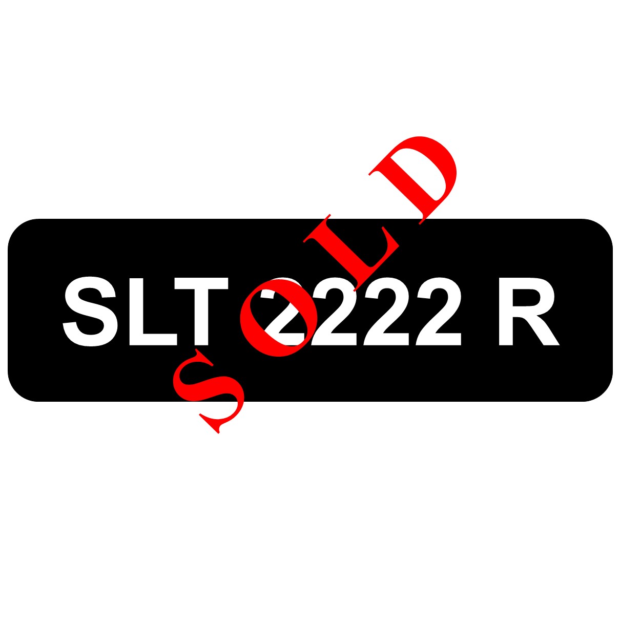 SLT 2222 R Number Plate SG