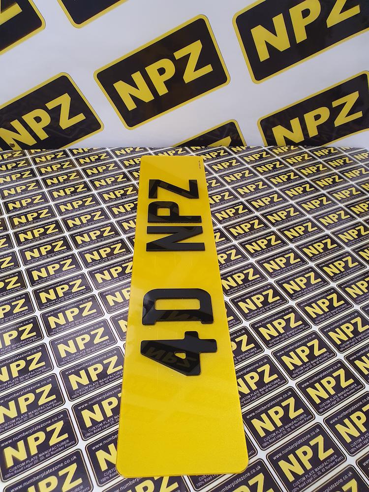 4D Number Plates Front & Rear