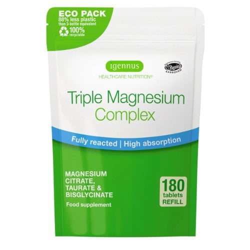 Triple Magnesium Complex, fully reacted and chelated magnesium citrate, bisglycinate & taurate