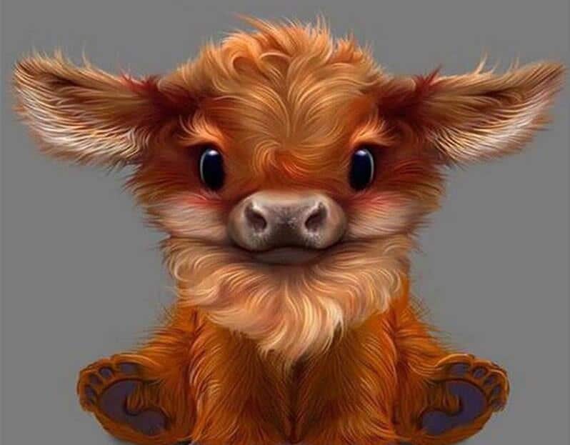 Mignon Cow Animals Paint By Number Numeral Paint