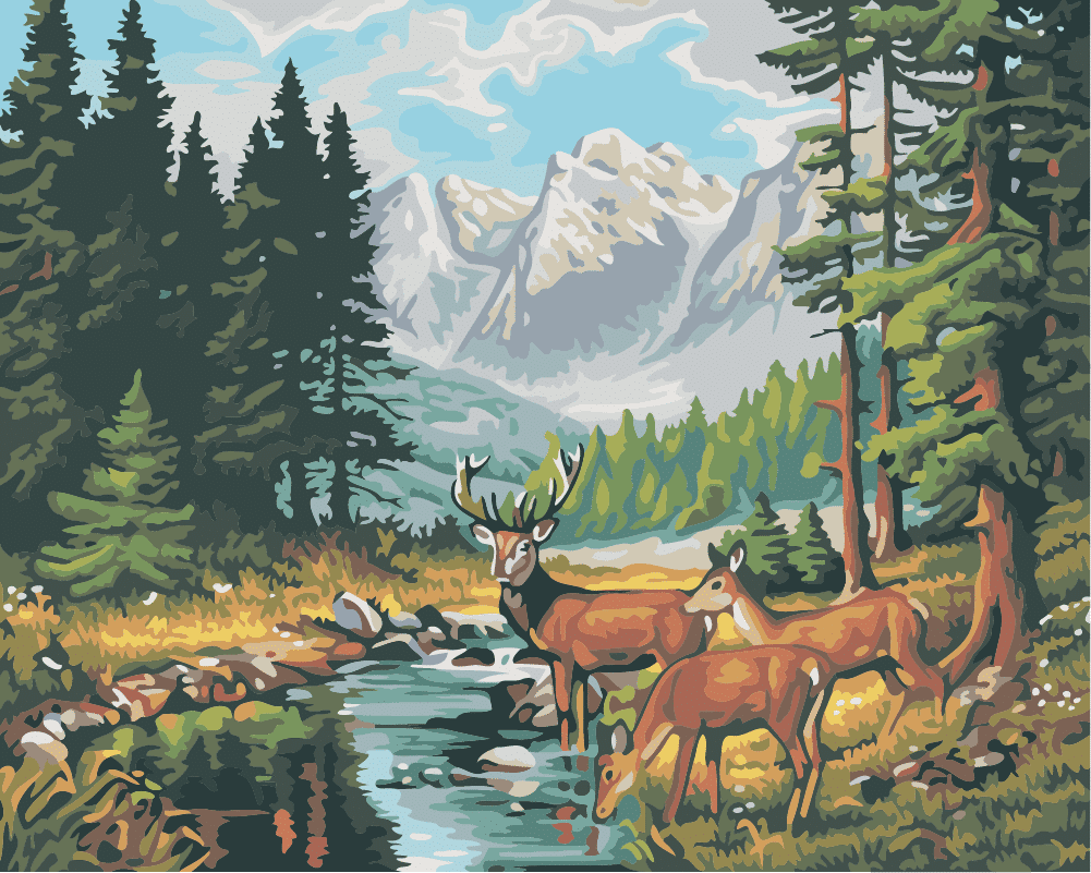 Wildlife Deer Paint By Numbers Numeral Paint Kit