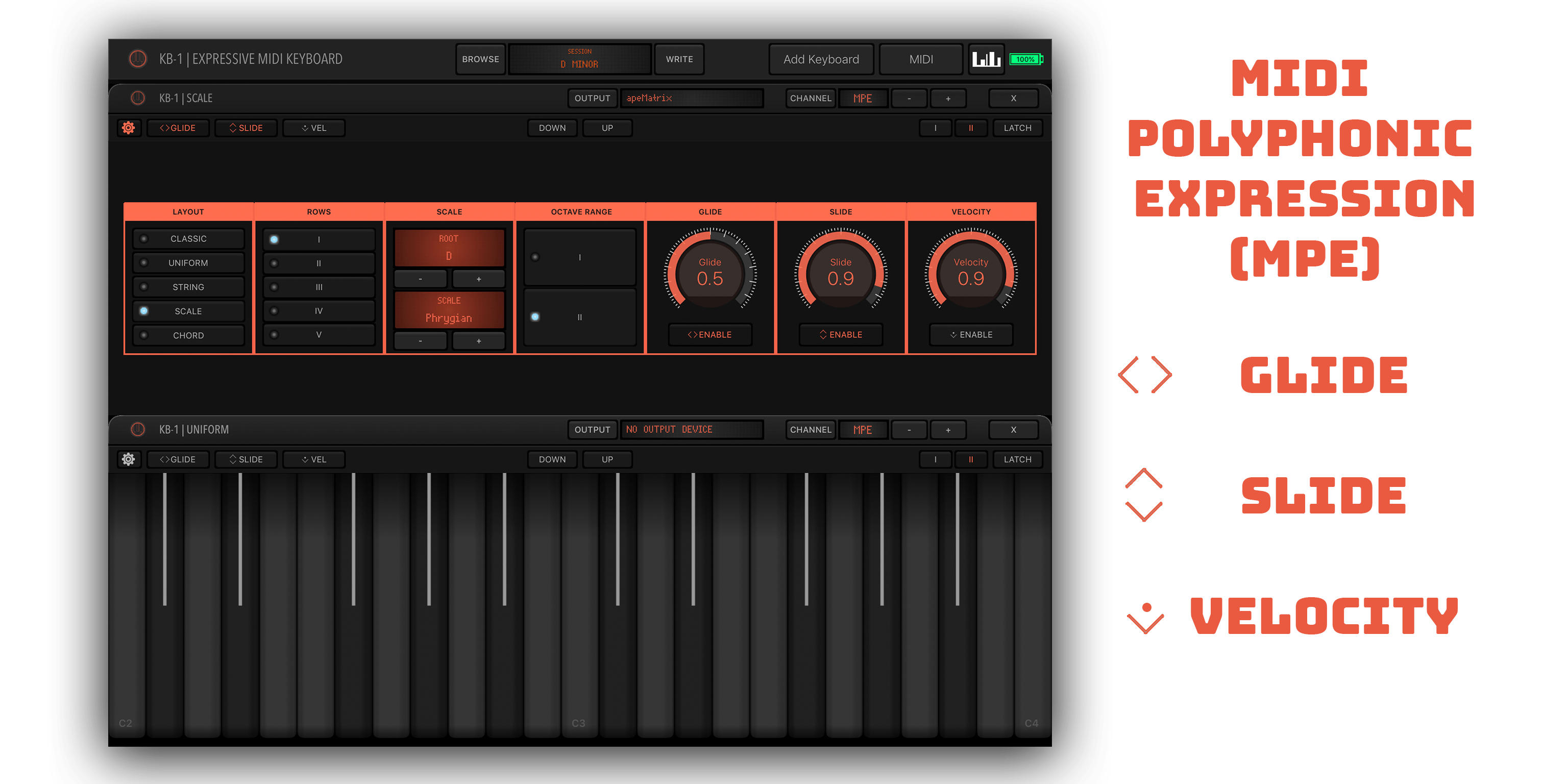 KB1 Expressive MIDI Keyboard