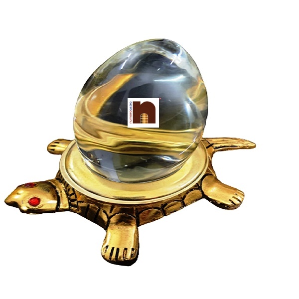 Tortoise Turtle Kachua with Crystal Shivling in Oxidized Metal for Good Luck (1 Pc