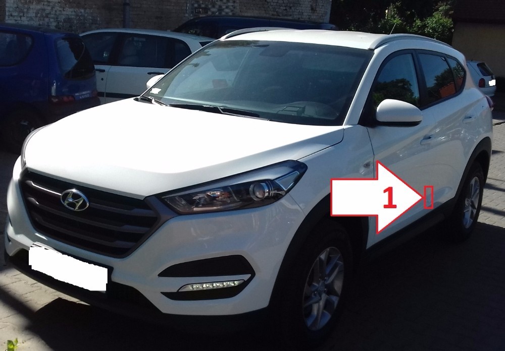 Hyundai Tucson (20132018) Surasti VIN VIN dekodavimas