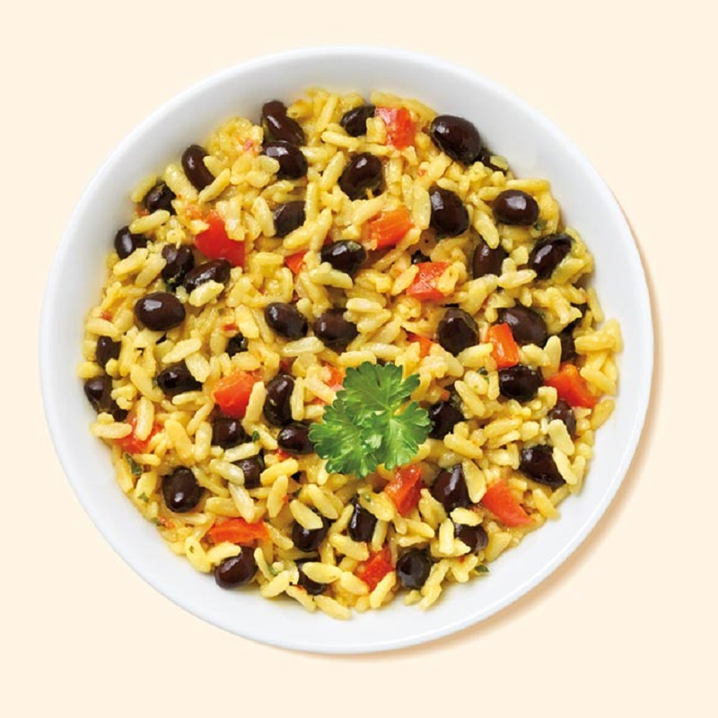 yellow rice and black beans The Leaf
