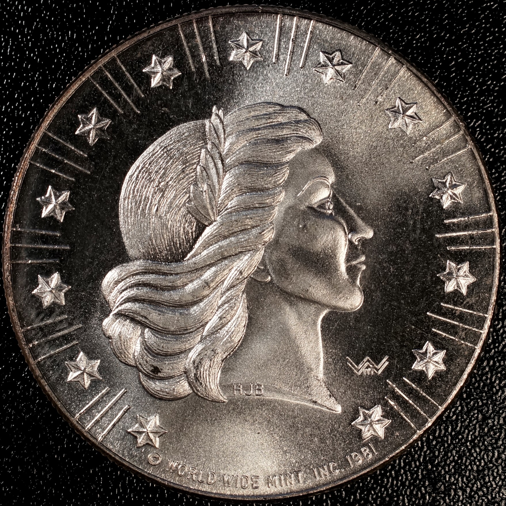 1981 World Wide Mint American Eagle Silver Round Numismax