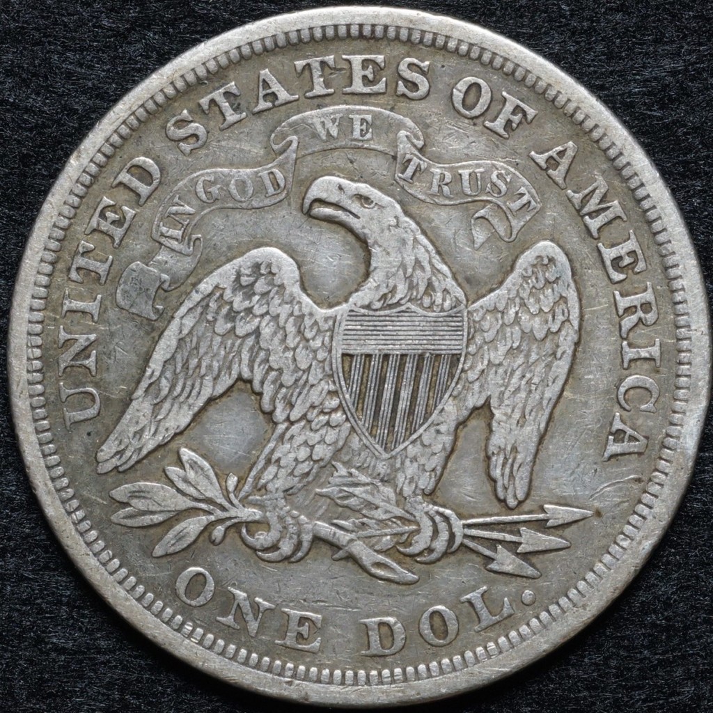 1872 Liberty Seated Silver Dollar Numismax