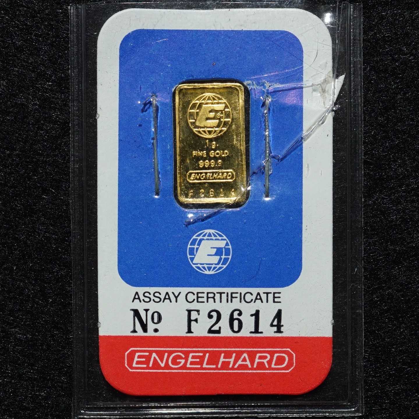 Engelhard Gold One (1) Gram Bar Numismax