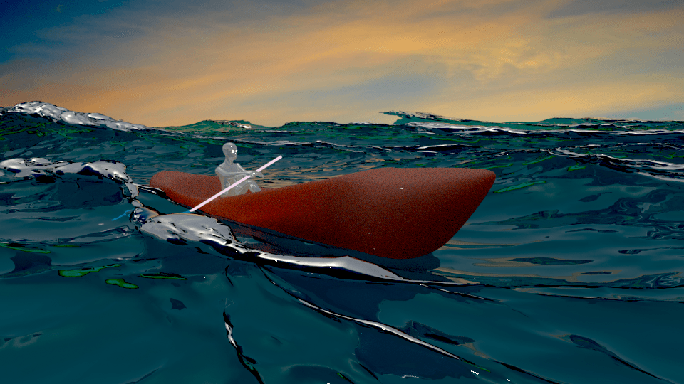 blender renders 1 boat scene