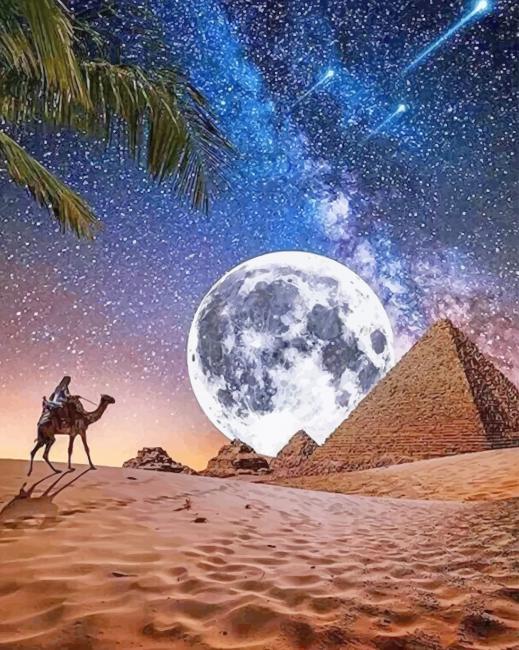 Desert Moon Landscapes Paint By Numbers NumPaint Paint by numbers