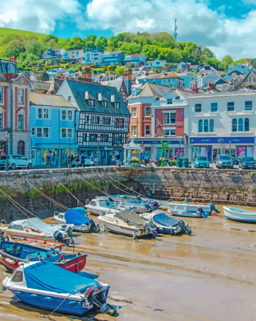 Brixham Town Paint By Number NumPaint Paint by numbers