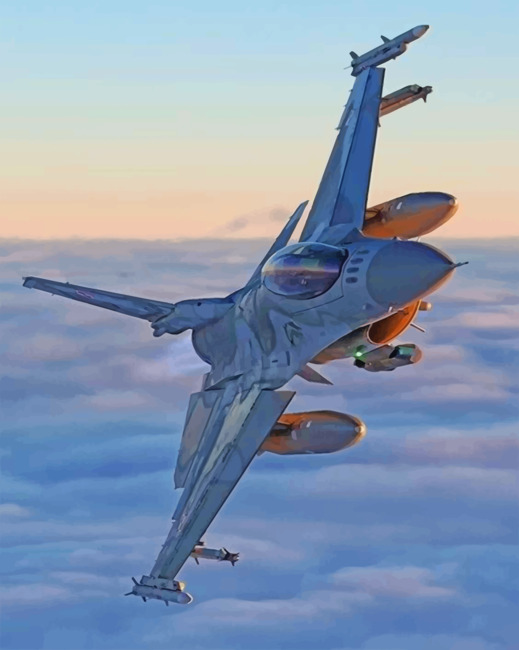 Fighter Jet Paint By Number Num Paint Kit