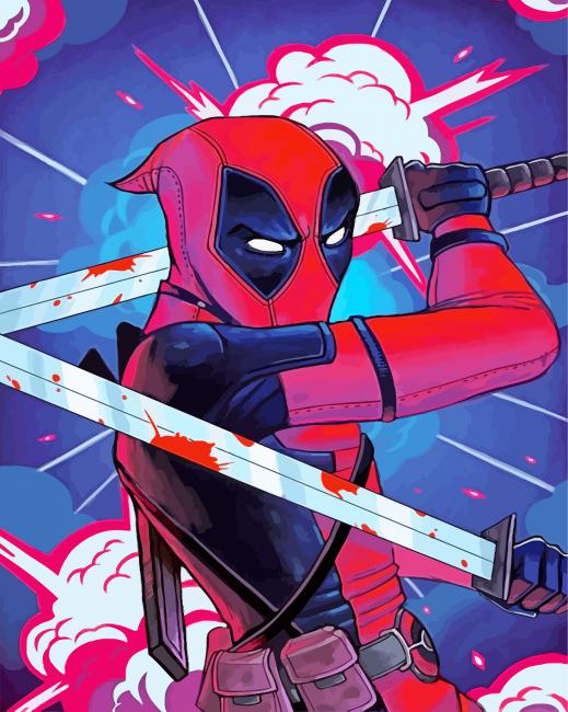 Aesthetic Deadpool Paint By Number Num Paint Kit
