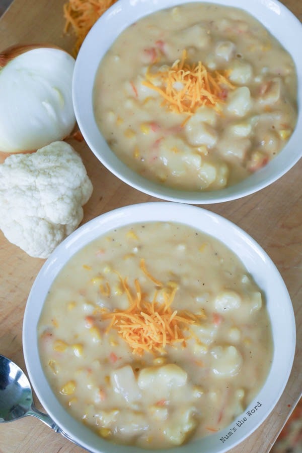 Easy Cauliflower Cheese Soup Num's the Word