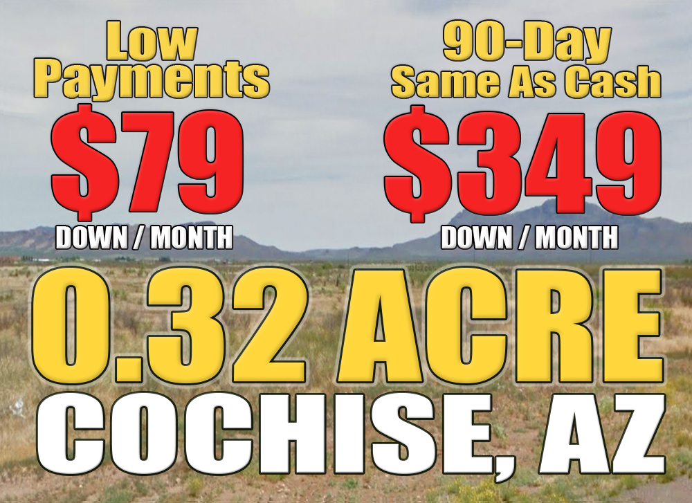 90Day Same as Cash 349 Down/Month 0.32 Acre in Cochise, AZ! Nunn
