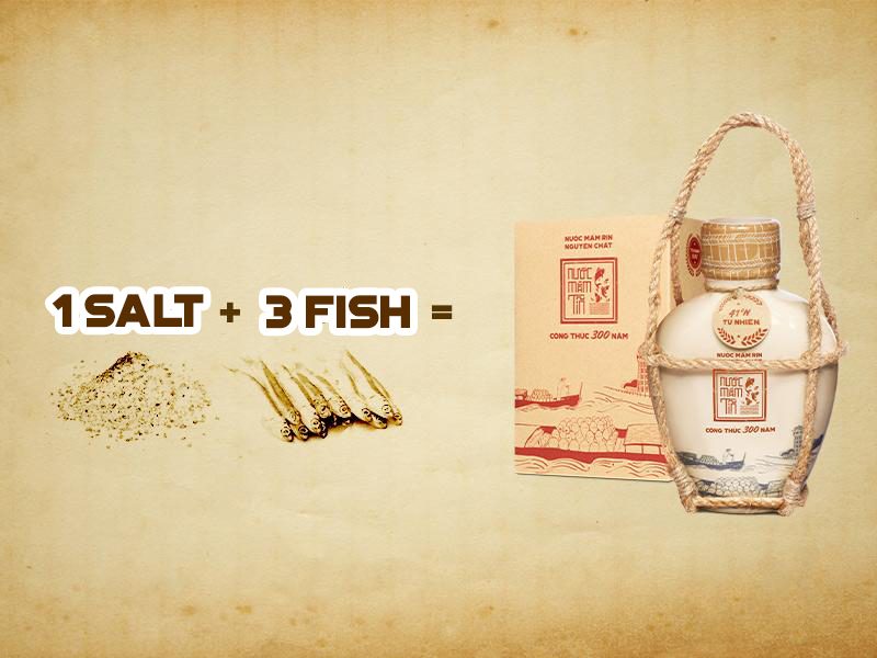 Old label “Tĩn” Anchovy Fish Sauce Tin Fish Sauce