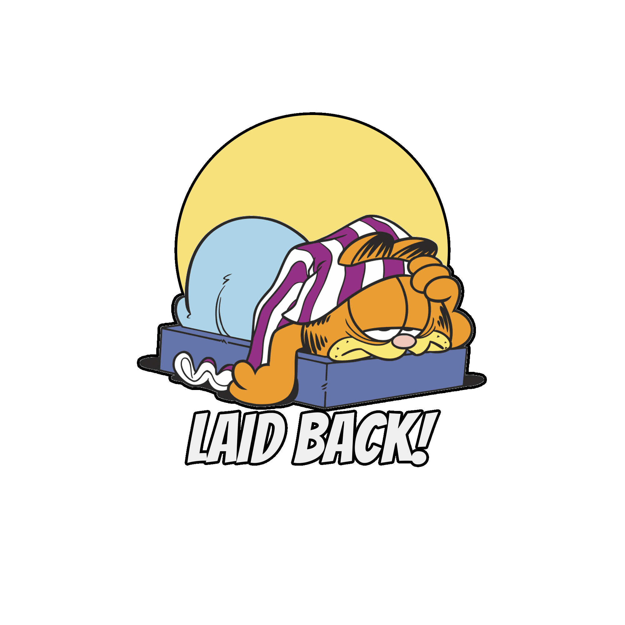GARFIELD Official Laid Back Sticker Nuqaat Studio