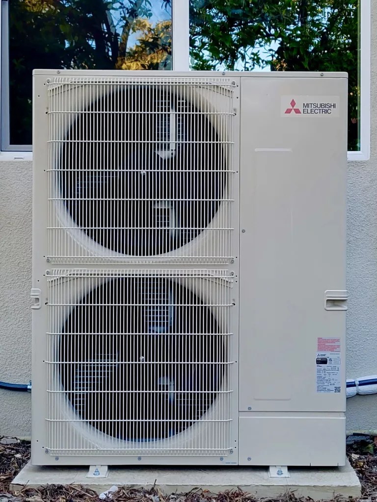 Mitsubishi heat pump PUZ-A36NKA7 installation in Santa Clara, CA - Nur HVAC