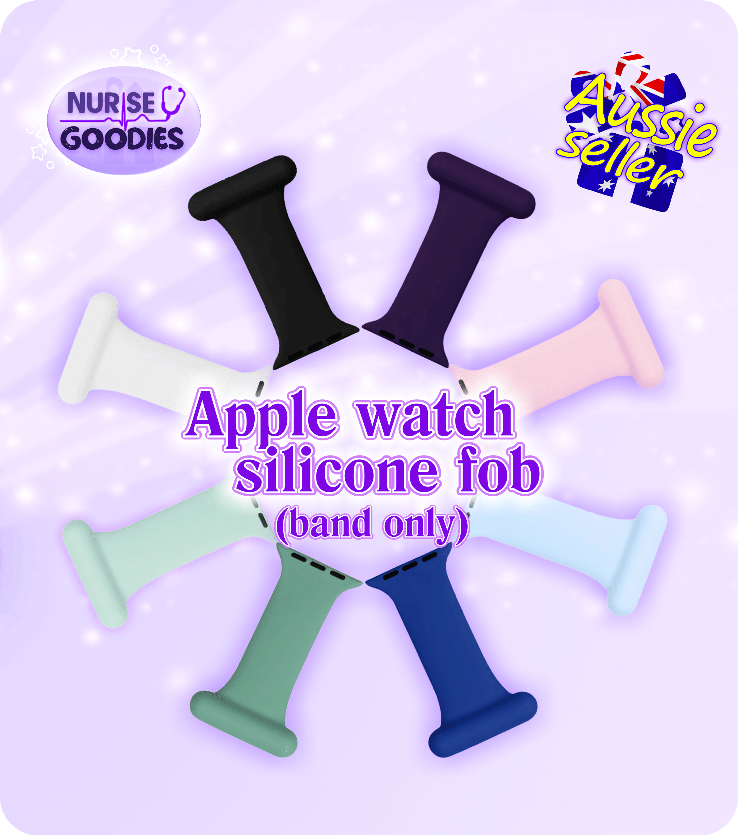 Nurse Goodies Apple Watch Silicone Fob (band only) Nurse Goodies