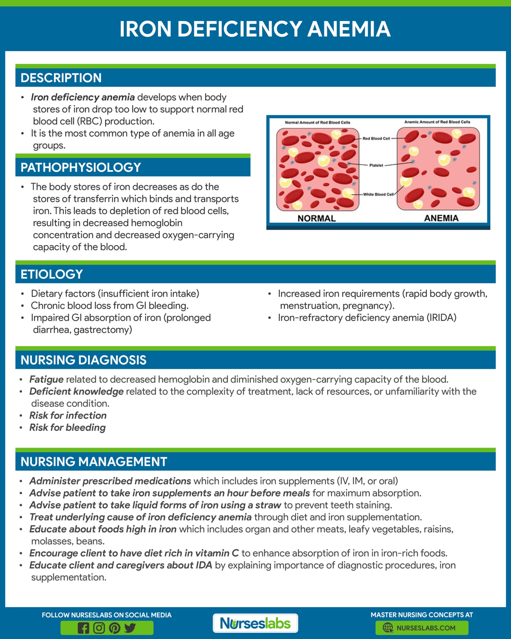 Iron Deficiency Anemia Concept Map