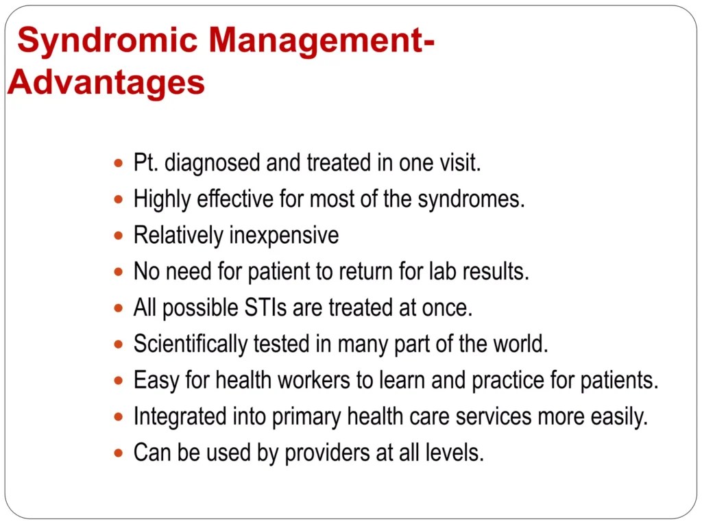 Syndromic management of STI Nurses Revision