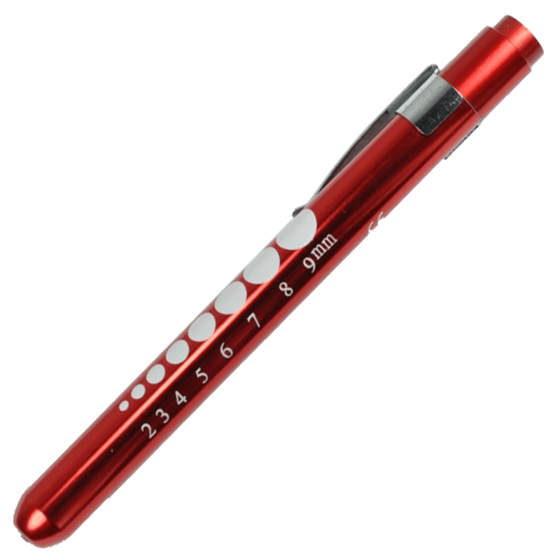 Red Medical flashlight aluminum alloy medical led pen light pen