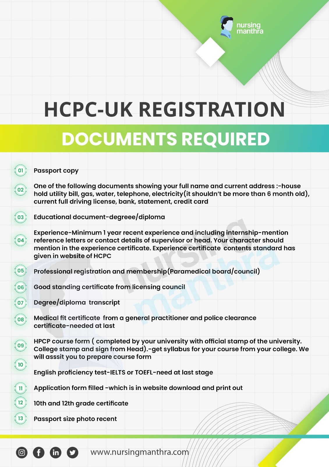 HCPC UK Registration process for Paramedical professionals Nursing