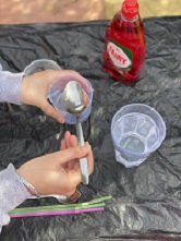 Blowing bubbles using a straw - NUSTEM