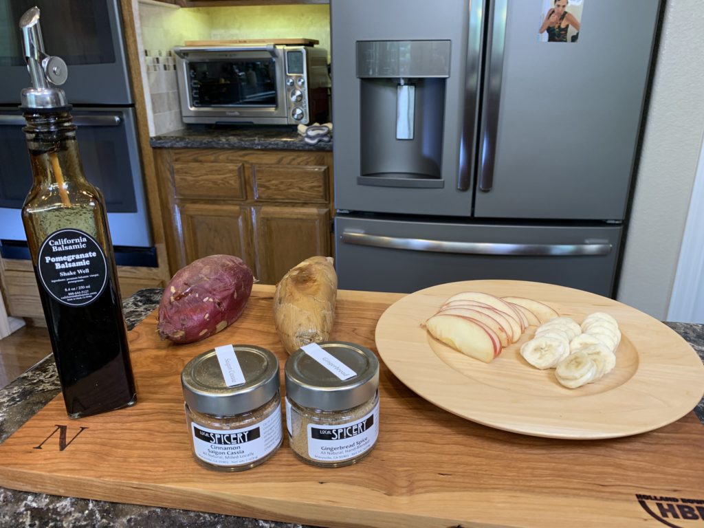 Sweet Potatoes Air Fried in the Breville Smart Oven Air Nutmeg Notebook