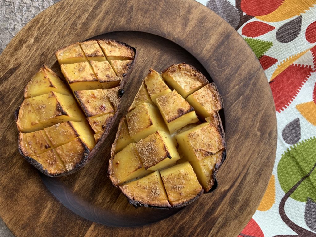 Sweet Potatoes Air Fried in the Breville Smart Oven Air Nutmeg Notebook