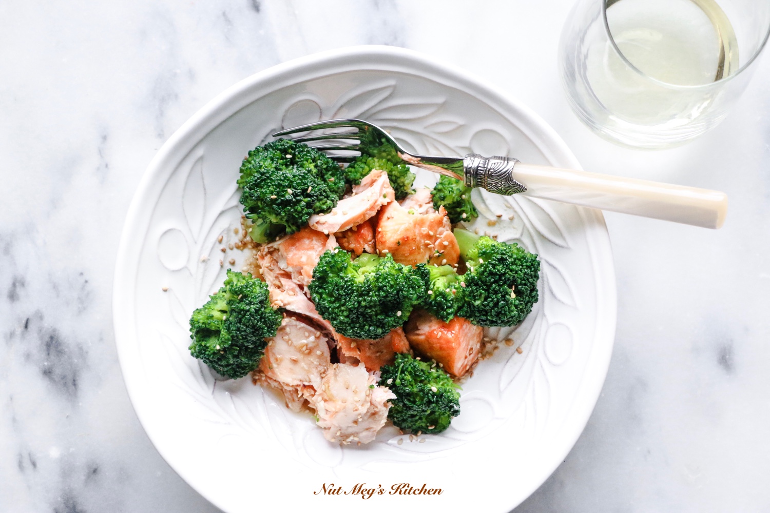 Salmon with Broccoli and Coconut Aminos Sauce Nut Meg's Kitchen