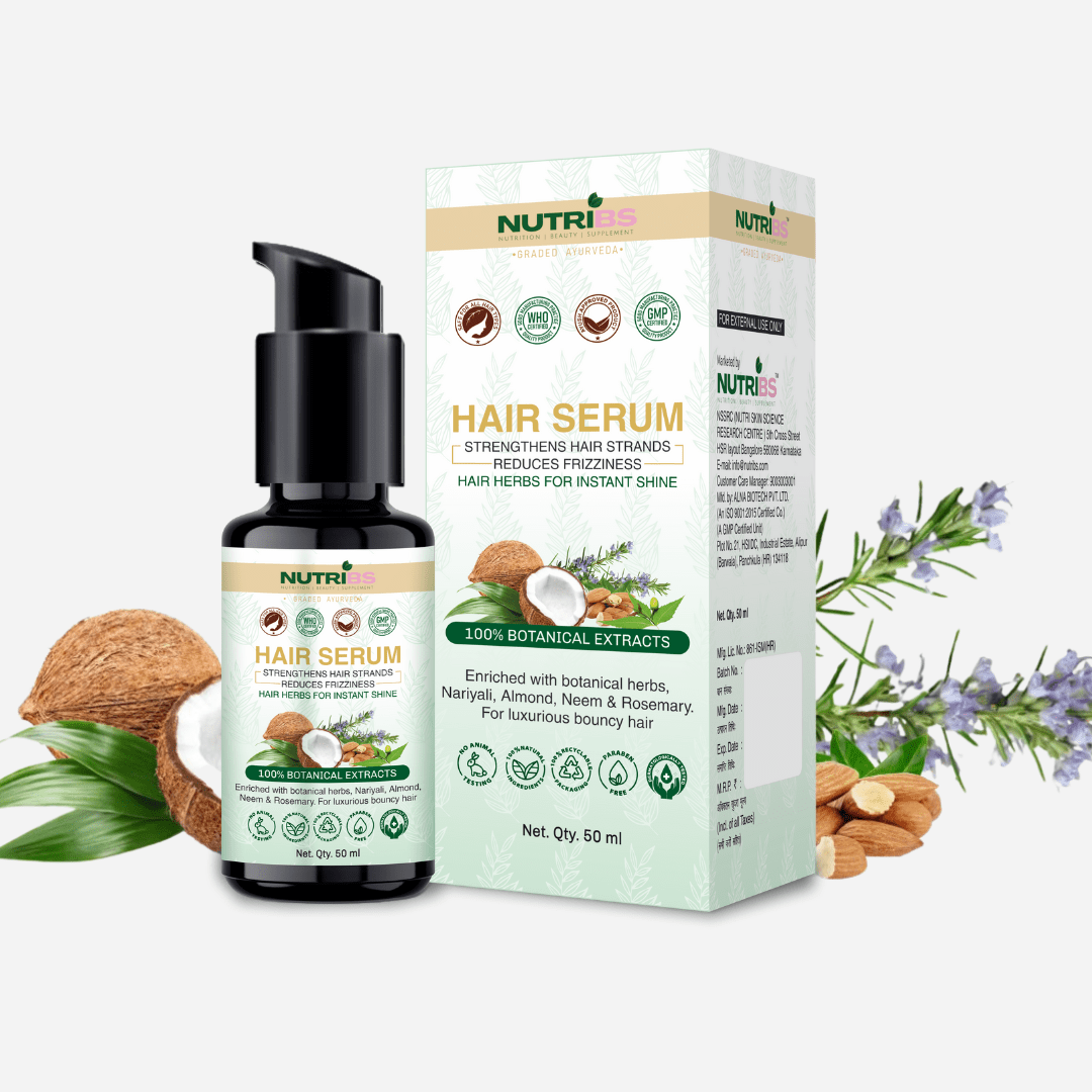 Best Natural Hair Serum in India Herbal Hair Serum Nutribs