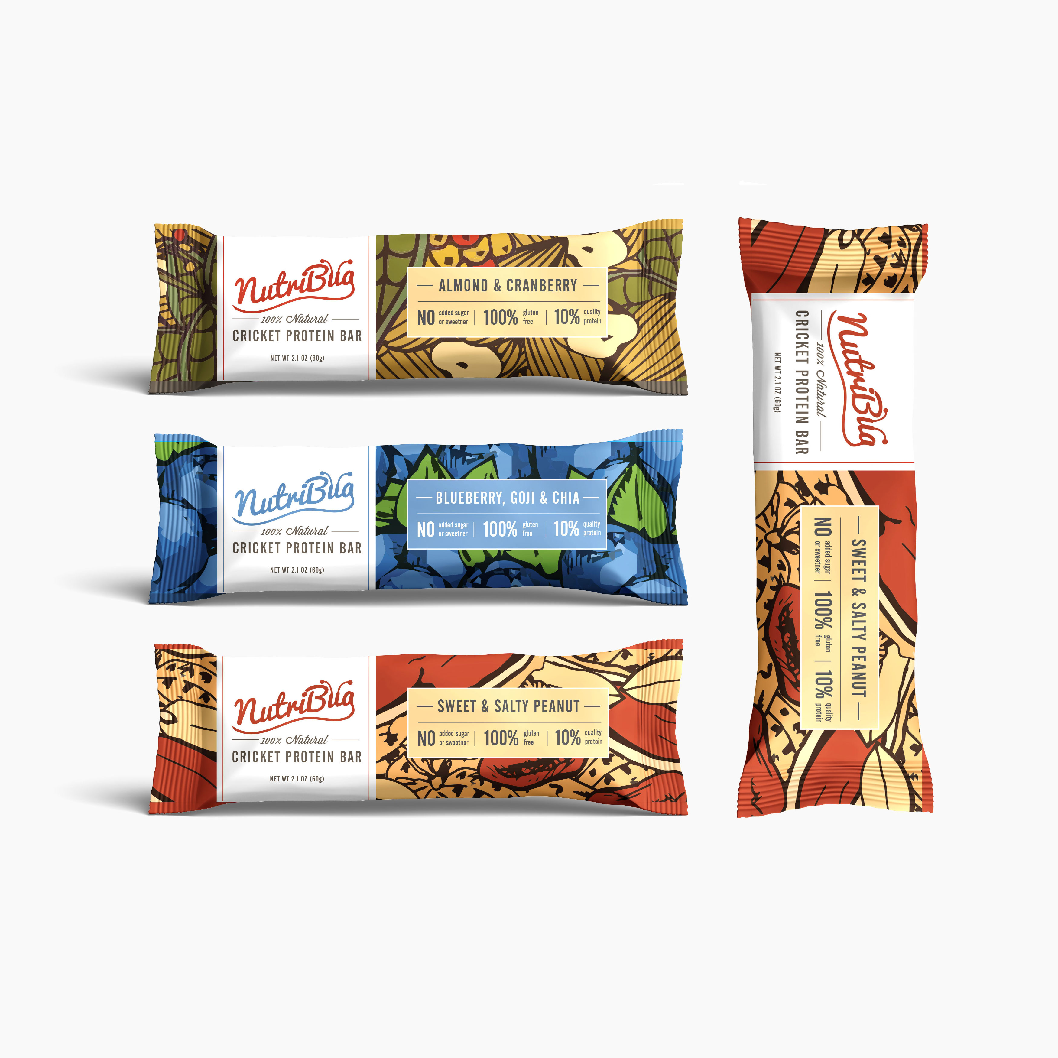 Cricket Protein Bars Pack of three flavours