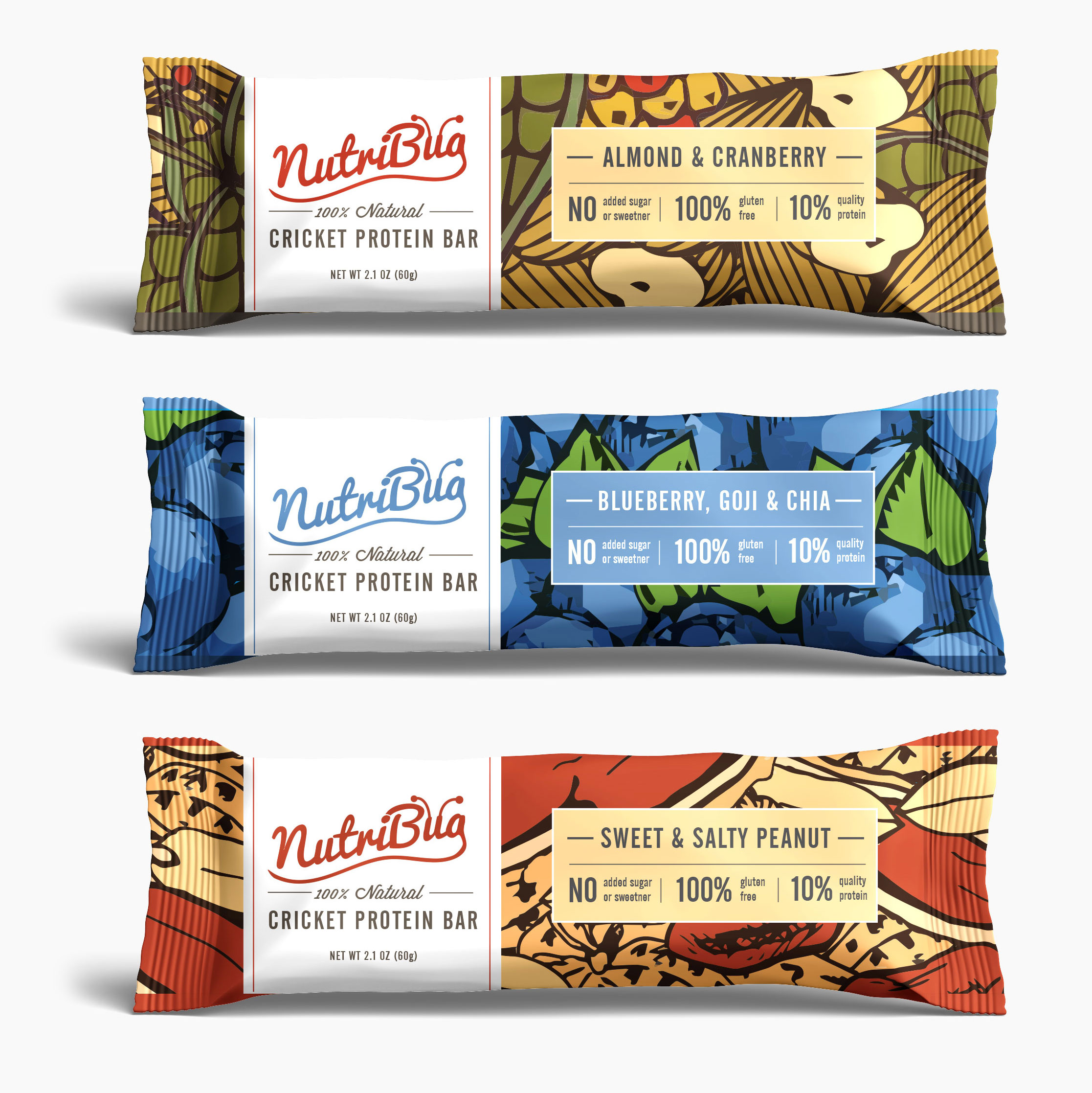 Cricket Protein Bars Pack of three flavours