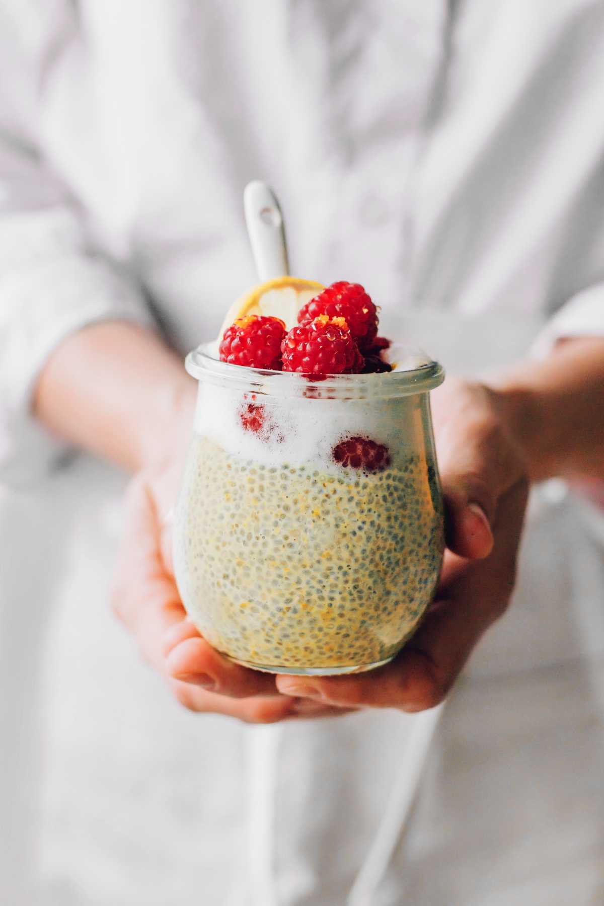 Raspberry Lemon Chia Pudding Nutriciously