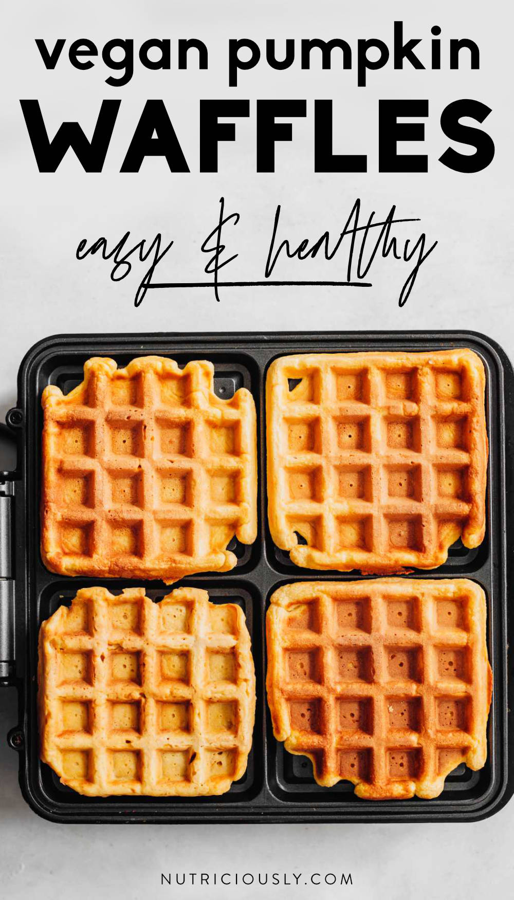 Savory Vegan Pumpkin Waffles Nutriciously