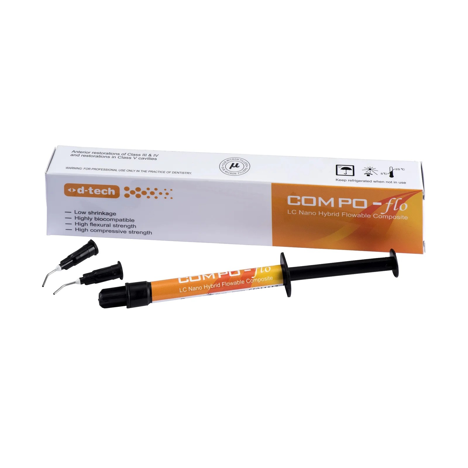 DTech Compo Flo Light Cure Nano Hybrid Flowable Composite Nutrident