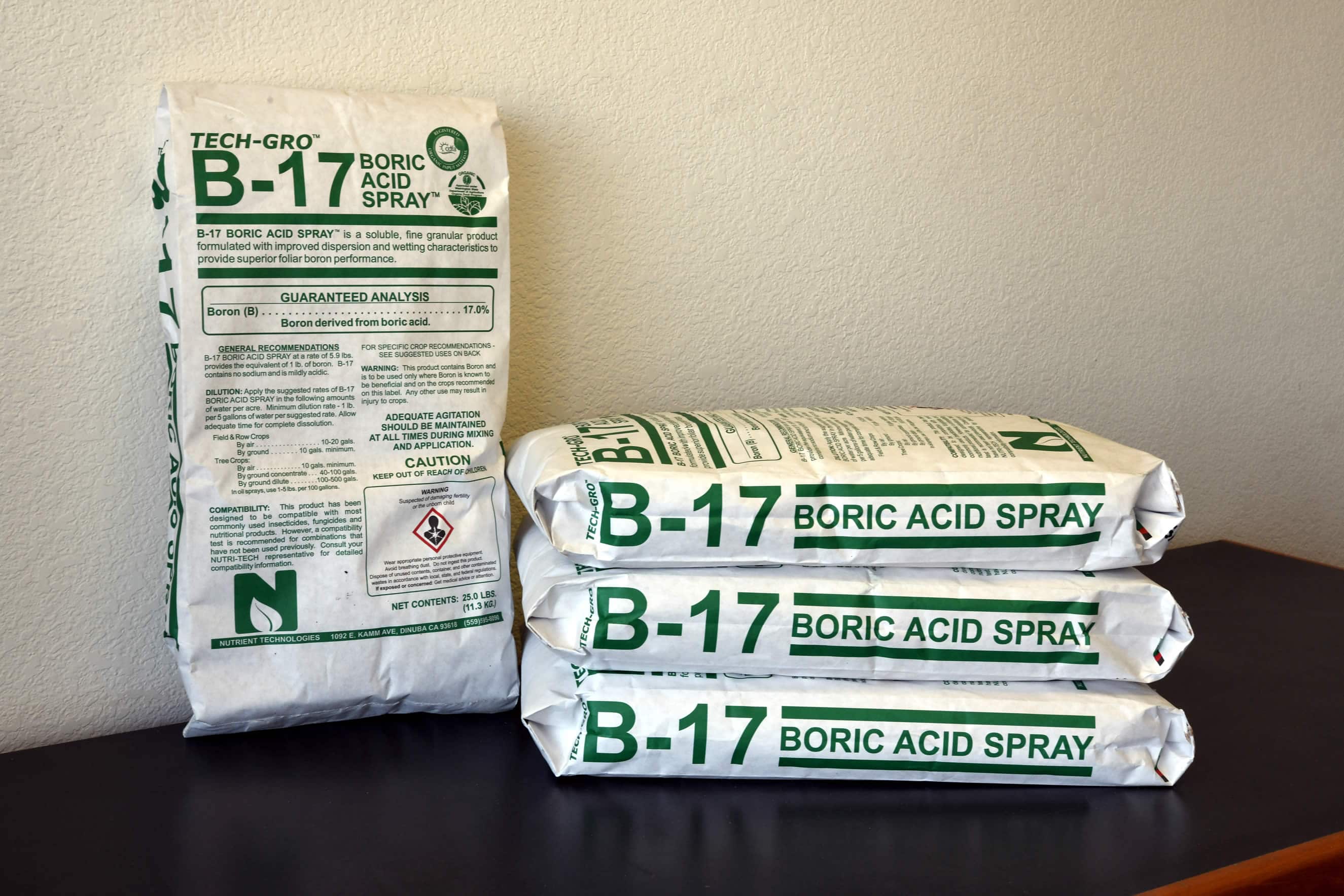 B17 Boric Acid Spray™ TECHGRO Foliar Nutrients for Crops