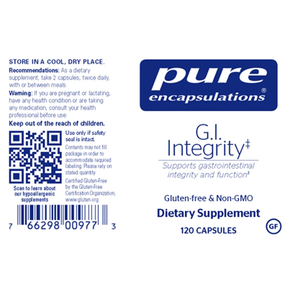 Pure Encapsulations G.I. Integrity 120 Capsules Nutriessential