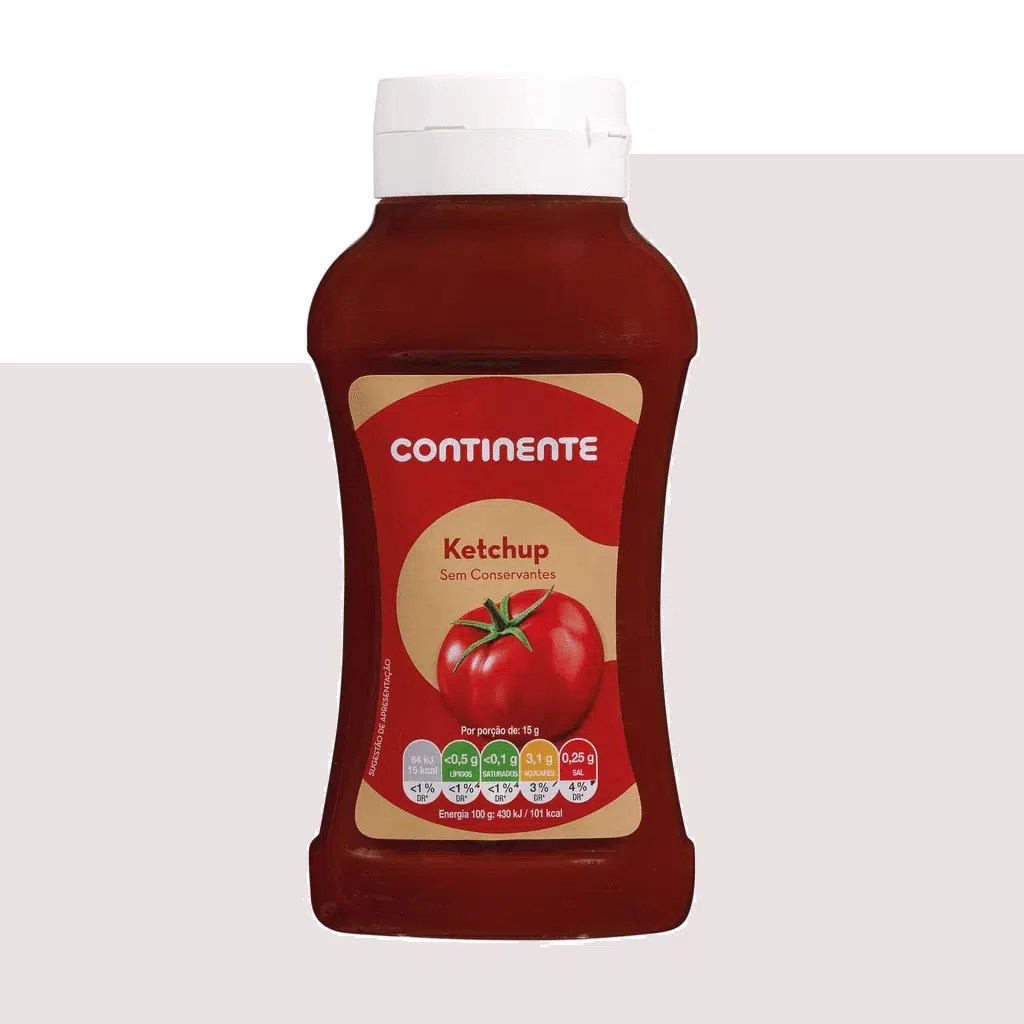 Ketchup Natural sem Glúten CONTINENTE Nutripédia