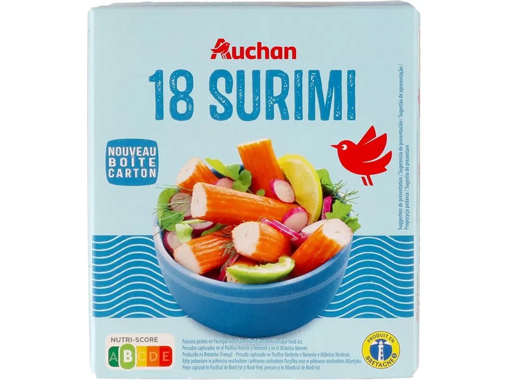 Surimi Com Sabor A Caranguejo 18 Un 300g AUCHAN Nutripédia