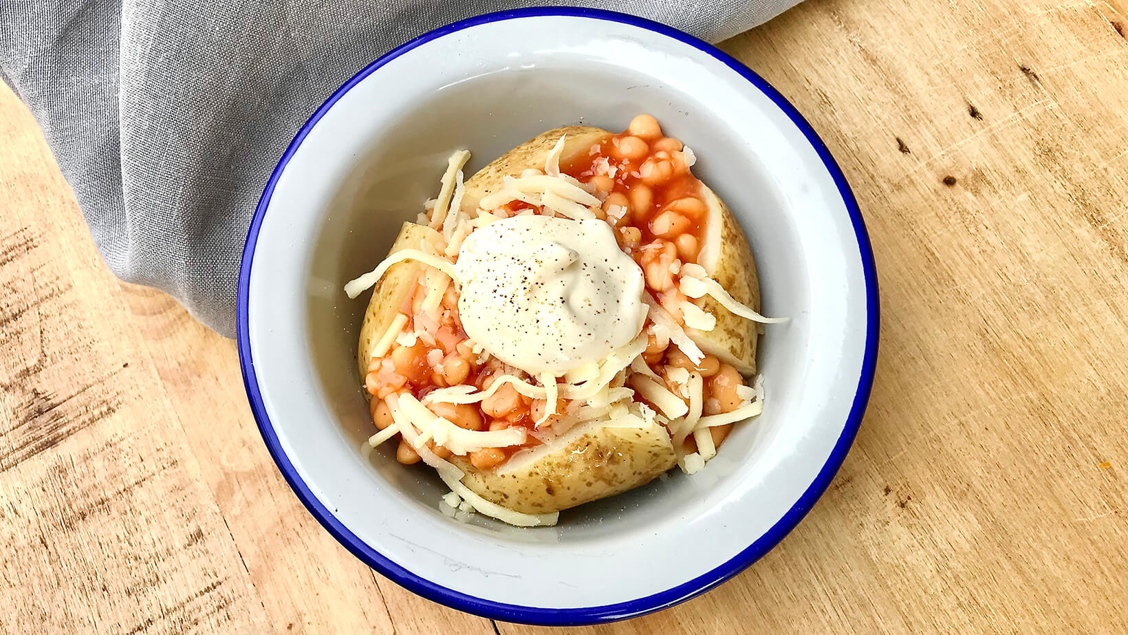 Baked bean jacket potatoes Nutrition Connection