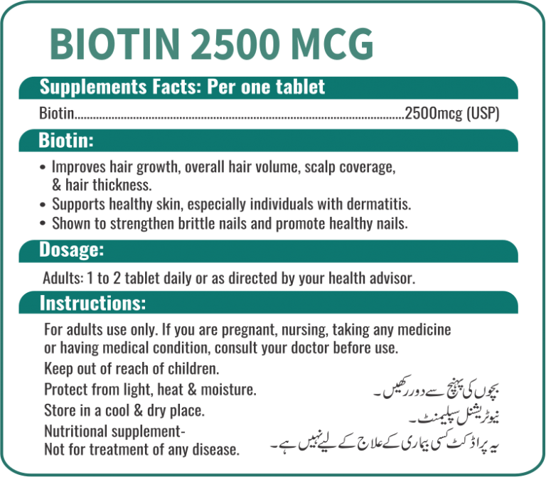 Biotin Tablets Nutrix Health Care